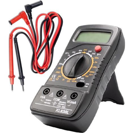 Multimètre Numérique Professionnel Cat III 1000V 2000 Comptes - Testeur de Tension, Test AC/DC, de Transistors, Courant, Résistance, Continuité - Incluant Les Câbles de Test et Le Manuel (1/5)