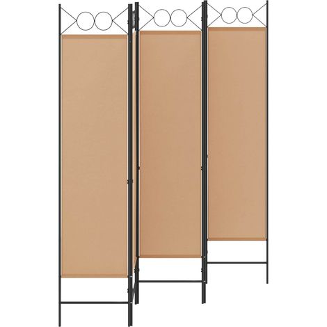 vidaXL 5-Panel Room Divider Beige 200 x 180 cm Fabric