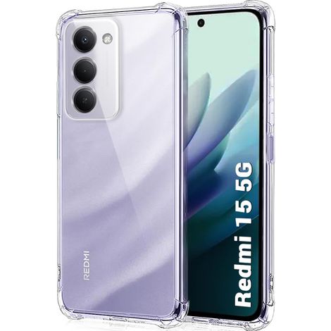 Coque pour Xiaomi Redmi 15 5G/4G, résistante aux chutes, transparente (1/4)