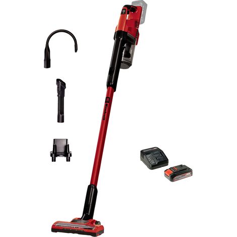 Einhell – Akku-Handstaubsauger 18V mit 2,5Ah – Beutellos – 80 Minuten Laufzeit im ECO-Modus – Motorisierte Bodendüse für alle Bodenarten (1/5)