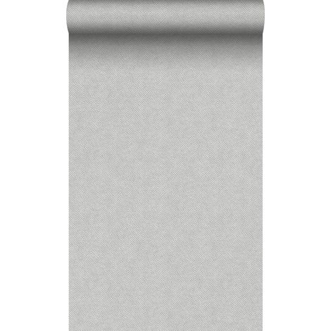 papier peint tissage à chevrons gris clair - Origin Wallcoverings (1/5)