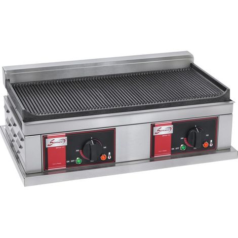 Plaque double et rainurée spéciale hamburgers - 230 V - long. 573 mm - Sofraca (1/5)