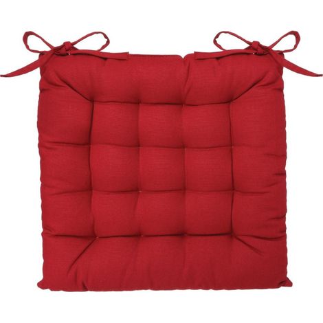 Galette de Chaise "Loria" 38x38cm Rouge (1/5)