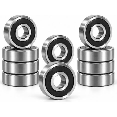 Lot de 10 roulements de brouette 6900 - 10 x 22 x 6 mm - Double protection - Roulement à billes rainuré 6900-2RS - Pour bricolage, tours, moteurs, imprimantes 3D, fraiseuses, divers appareils (1/5)