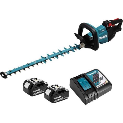Makita – Taille-haie électrique 60 cm 18V – 2 batteries 5.0Ah – Moteur Brushless – Technologie XPT – DUH602RT2