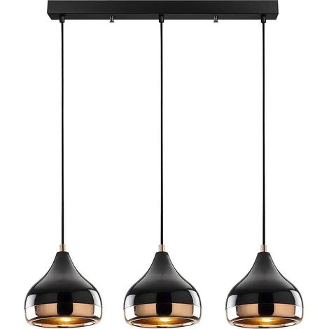 [GEBRAUCHT] B-Ware Opviq Pendelleuchte Hängeleuchte Yildo Schwarz Kupfer Metall Wohnzimmer E27 Led