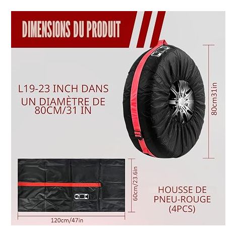 Tire Covers Waterproof Tire Cover Tire Diameter 80 cm Tire Bag (1/4)
