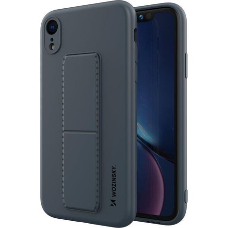 cofi1453® Kickstand Hülle Bumper aufstellbar kompatibel mit Iphone X / XS Silikon Hard Case Schale Zubehör Tasche Schutz mit integriertem Magneten Navy Blau