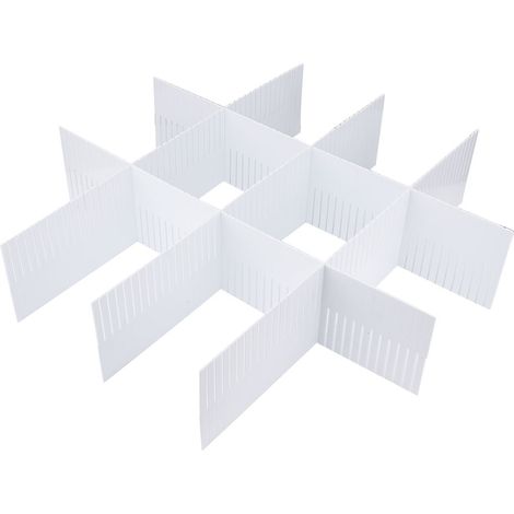 5 Pièces Séparateurs de Tiroir en Plastique DIY, Organisateur de Tiroir Réglable pour Rangement (50 x 11 cm) (1/5)