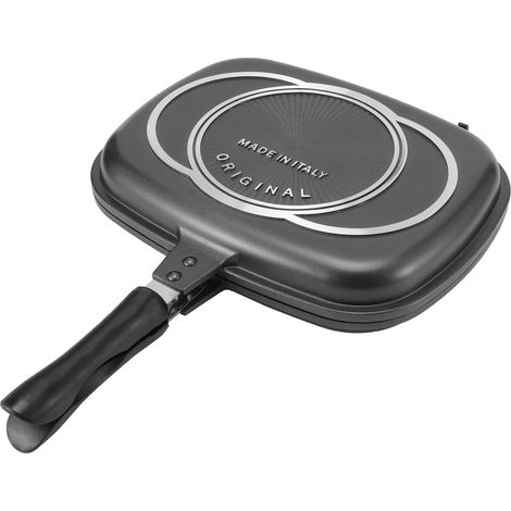 Grillpfanne, doppelseitig, tragbar, mit Anti-Verbrennungsgriff, Küchenutensilien, Grilltopf, 32 cm / 12,6 Zoll (1/5)