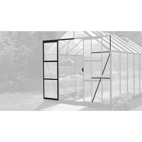 Vitavia Erweiterungsset zur Doppelschiebetür für Gewächshäuser "Merkur" und "Meridian 1", schwarz (1/5)