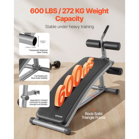 Banc à Abdominaux pour Sit Up Banc de Musculation Abdominal (1/5)