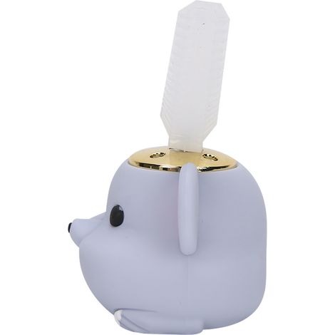 Brosse à dents électrique pour enfants, motif dessin animé, tête de brosse en silicone en forme de U, violette, 6-14 ans