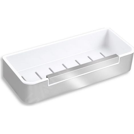 Novaservis Titania Yacore - Tablette de douche avec raclette pour cabine de douche, blanc/inox 65577,4 (1/2)