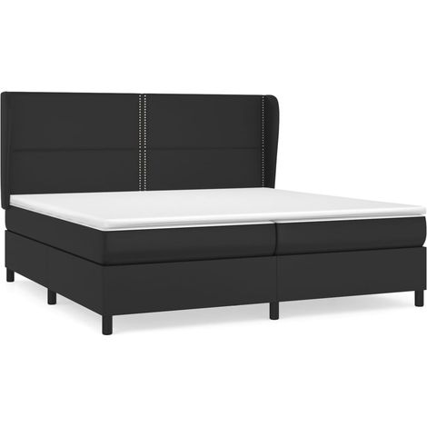 Maison Exclusive - Giroletto a Molle con Materasso Nero 200x200 cm in Similpelle (1/5)
