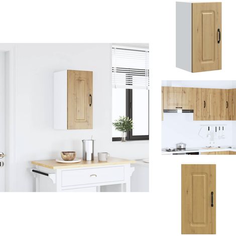 Küchen-Hängeschrank Kalmar Artisan-Eiche Holzwerkstoff - Küchen-Wandschrank - Küchen-Wandschränke - Wandschrank Küche - Küchenschrank (1/5)