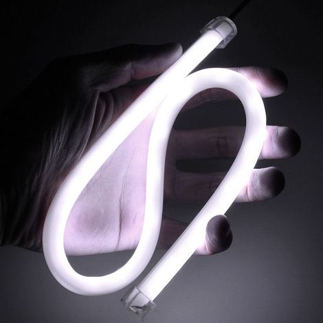 2 luci diurne a 57 LED DRL per auto in silicone flessibile - 45cm (1/5)