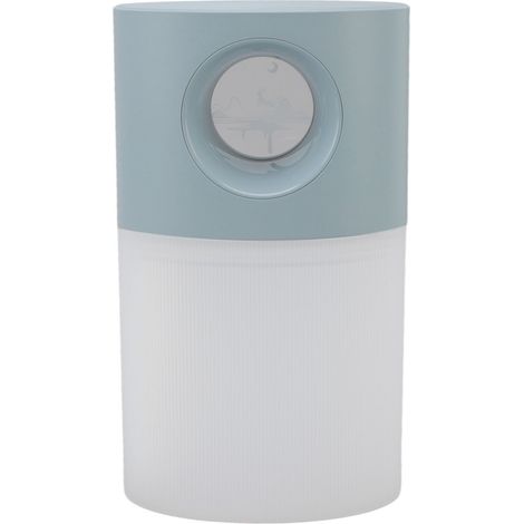 Kleiner und leiser Luftbefeuchter, USB-aufladbar, feiner Nebel, tragbarer Tischluftbefeuchter mit Nachtlicht, 350 ml, blau, für Zuhause und Büro (1/5)