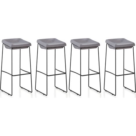 Lot de 4 chaises hautes grises - Udinese (1/2)