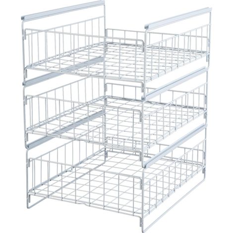 Küchenregal Regal, 33.5x43x51cm ausziehbarer Organizer, Küchenschublade für Wohnungen, Kantinen, Küchen