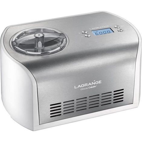 Turbine à glace – Sorbetière 1.2L – Puissance 135W – Aluminium – Pour sorbets et glaces maison – Lagrange (1/4)