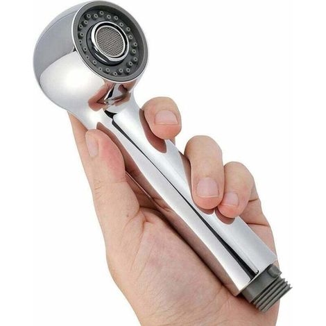 Douchette Robinet Cuisine 2 Jets Tête de Douche Remplacement Douchette pour Mitigeur Cuisine, Chromé (1/4)