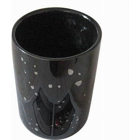 Trade Shop - Glas Türzahnbürsten Schwarzes Zubehör Buntes modernes Badezimmermöbel 59927 - (1/2)