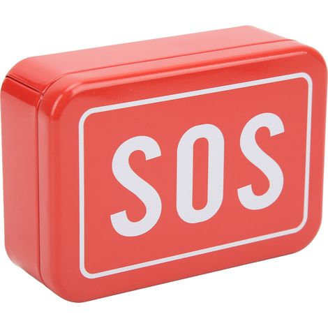 Mini boîte de survie SOS portable, kit de rangement pour outils d'urgence, étui de secours en fer pour camping extérieur (1/5)
