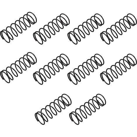 Ressort de Compression 1.2mm Fil Diamètre, 18mm OD, 50mm Libre Longueur Acier Extension Ressort Noir 10Pcs (1/4)