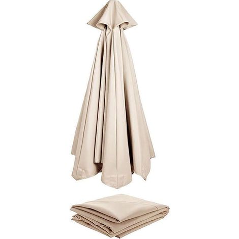 Voile de remplacement pour parasol de jardin, housse en tissu imperméable pour terrasse, piscine, portique, parasol déporté 6 bras. (1/5)