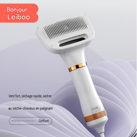 Sèche-cheveux pour animaux brosse coiffante intégrée silencieux sèche-poil pour chien et chat coiffage après bain (1/3)