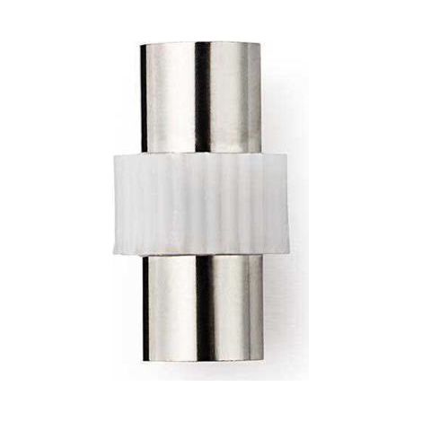 Adaptador de antena y satelite iec coaxial hona iec coaxial hona platerado de niquel 75 ohmios rak metal plastico vitamina 1 cerrar