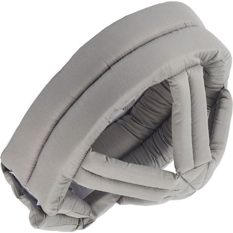 Chapeau de protection pour personne âgée, casque de sécurité antichute avec lacets (gris) (1/5)