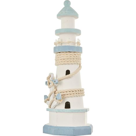 Out of the Blue 830352 Articolo Decorativo, Legno, Bianco, 10.5 x 29.5 cm