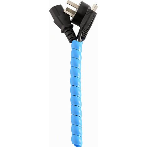 Gaine anti-morsure pour câbles 14 mm, fourreau spiralé bleu pour câbles électriques et fils, protection anti-chat pour maison et bureau