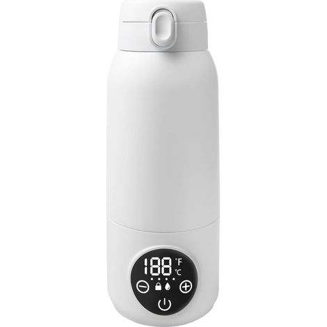 Calientabiberones - Calienta la leche - Para alimentar al bebé fuera de casa - Temperatura precisa - 500 ml - Blanco (1/5)