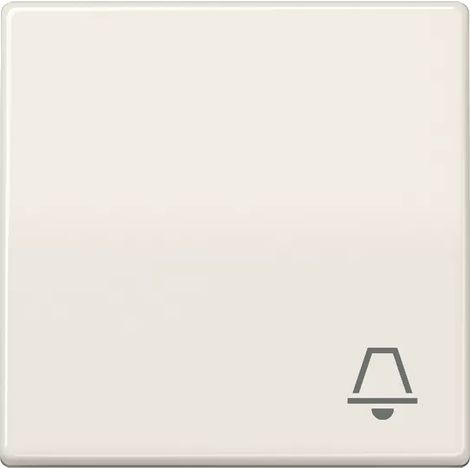 Jung Wippe 1fach, Symbol Klingel, Duroplast, Serie AS, weiß AS 591 K (1/2)