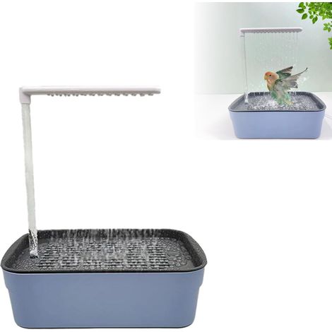 Douche automatique pour perruches - Cabane de bain pour oiseaux, avec baignoire à oiseaux, multifonction, pour perruches et perroquets (1/5)