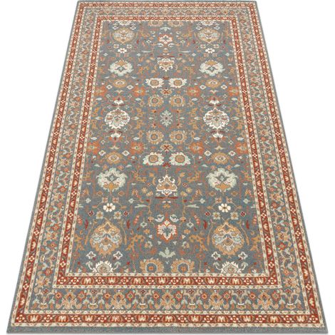 Tappeto in lana SOHO 477.26.LA500 OSTA Ornamento, cornice naturale blu / terracotta multicolour 200x300 cm