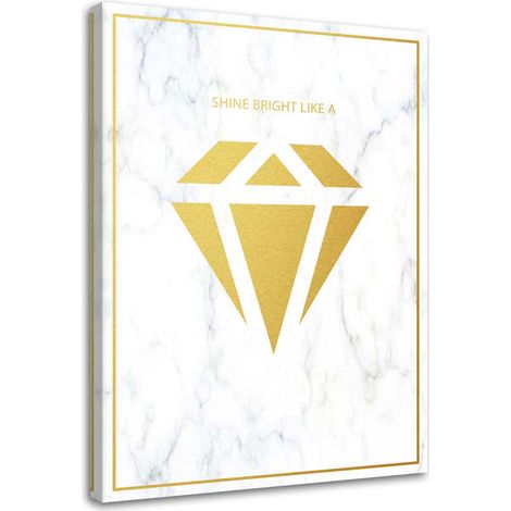 Tableau sur toile Diamant Marbre Or 60x90 (1/5)