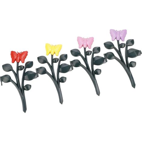 Bordure de jardin fleurie papillon, en plastique, lot de 4 pièces (1/5)
