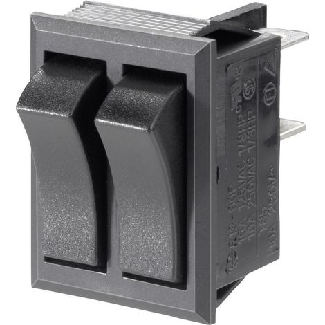 TRU COMPONENTS 1587546 Wippschalter TC-R13-90PAA-01 250 V/AC 10 A 2 x Aus/Ein rastend 1 St.