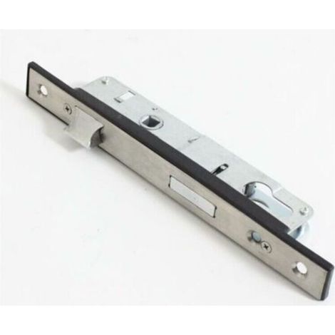 Serrure à encastrer monopoint de porte de jardin 85 mm en acier inoxydable- (1/4)