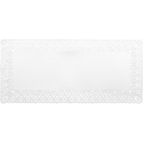 44765 Packung mit 150 rechteckigen Papierservietten, Spitzenservietten, Tortenservietten, Papier, weiß, 40 x 20 cm