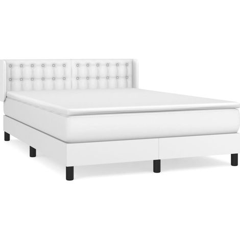 Maison Exclusive - Boxspringbett mit Matratze Weiß 140x200 cm Kun