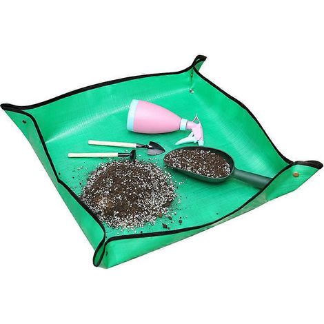 Tapis de jardin pliable en polyéthylène (PE) pour plantes, imperméable et résistant à la terre.