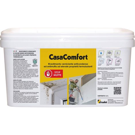 CasaComfort Speciale Rivestimento Verniciante Anticondensa ed Antimuffa, Bianco (1/5)