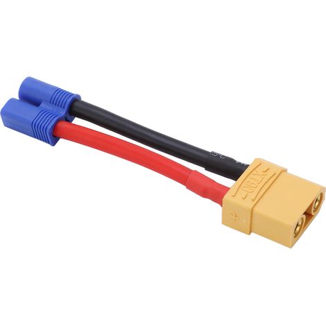 Connecteur XT90 femelle vers EC3 mâle 12 AWG, connecteur XT90 professionnel, réutilisable, haute compatibilité avec les câbles EC3. (1/5)