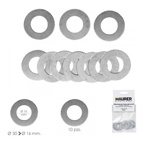 Adapter/Reduzierstücke Holztrennscheibe Ø 30 bis Ø 16 mm. (Beutel 10 Stück)