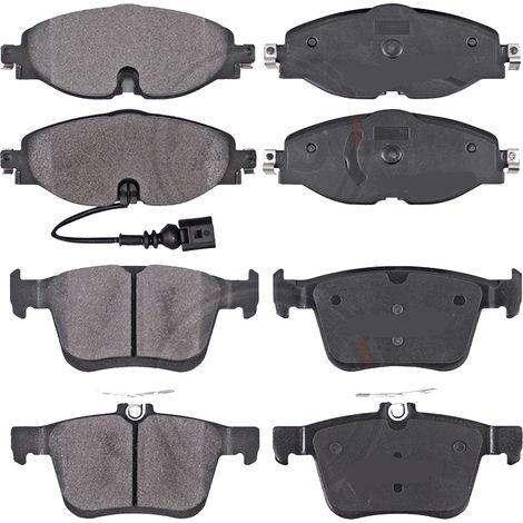 KIT PASTIGLIE FRENO ANTERIORI E POSTERIORI compatibile con VW JETTA III (1K2) / PASTIGLIE FRENANTI AUTO OEM P 85 146 P 85 072,P 85 073 / SOSTITUZIONE DIRETTA / BASSA POLVERE / SILENZIOSO